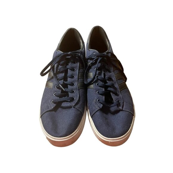 Adidas Cloudfoam Navy Canvas Sneaker mens size 10 - Picture 1 of 7